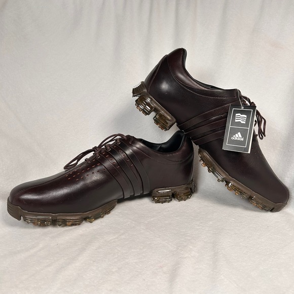 Adidas Tour360 LTD WD Golf Shoe Spiked Men 12 D Burgundy Leather 3D Fit Foam NWT - Picture 10 of 15